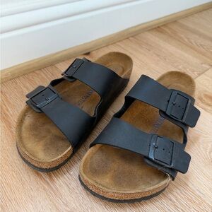 Birkenstock Black Leather Sandals